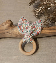 Charger l'image dans la galerie, Anneau de dentition Fleurs rose turquoise