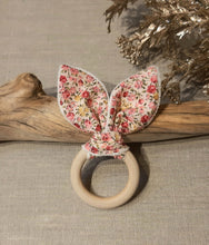 Charger l'image dans la galerie, Anneau de dentition Fleurs rose vert