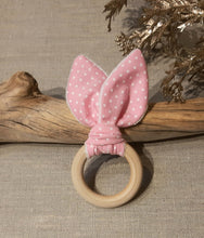 Charger l'image dans la galerie, Anneau de dentition Rose pois blancs