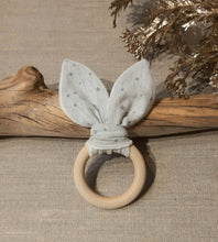 Charger l'image dans la galerie, Anneau de dentition Gris chiné étoiles bleues