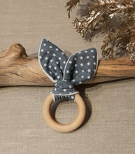 Charger l'image dans la galerie, Anneau de dentition Gris anthracite étoiles blanches