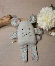 Charger l'image dans la galerie, Doudou souris Liberty Emma and Georgina turquoise