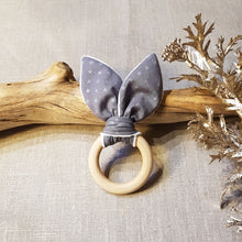 Charger l'image dans la galerie, Anneau de dentition Gris foncé étoiles argentées