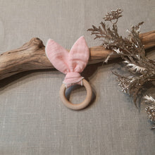 Charger l'image dans la galerie, Anneau de dentition double gaze rose pâle