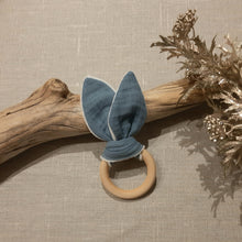 Charger l'image dans la galerie, Anneau de dentition double gaze bleu pétrole