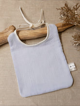 Charger l'image dans la galerie, Bavoir Double gaze bleu ciel