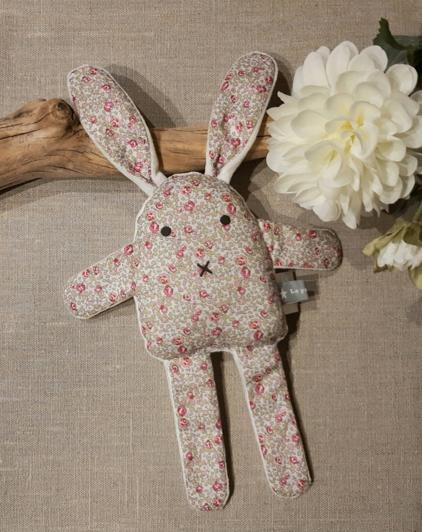 Doudou lapin Liberty Eloïse rose